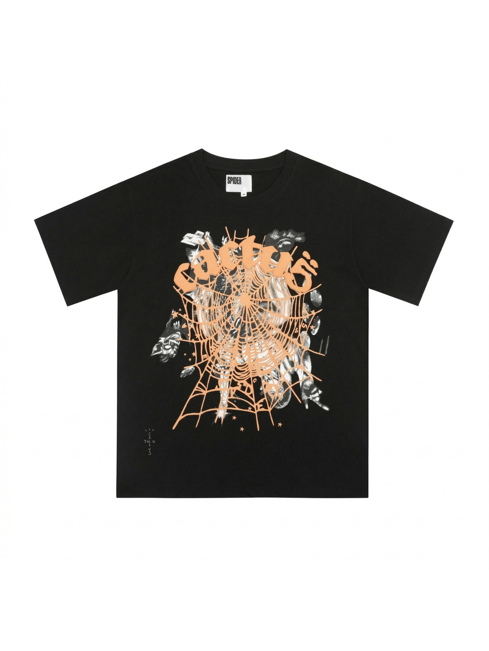 Sp5der x Cactus Jack Airbrush Tee — Black